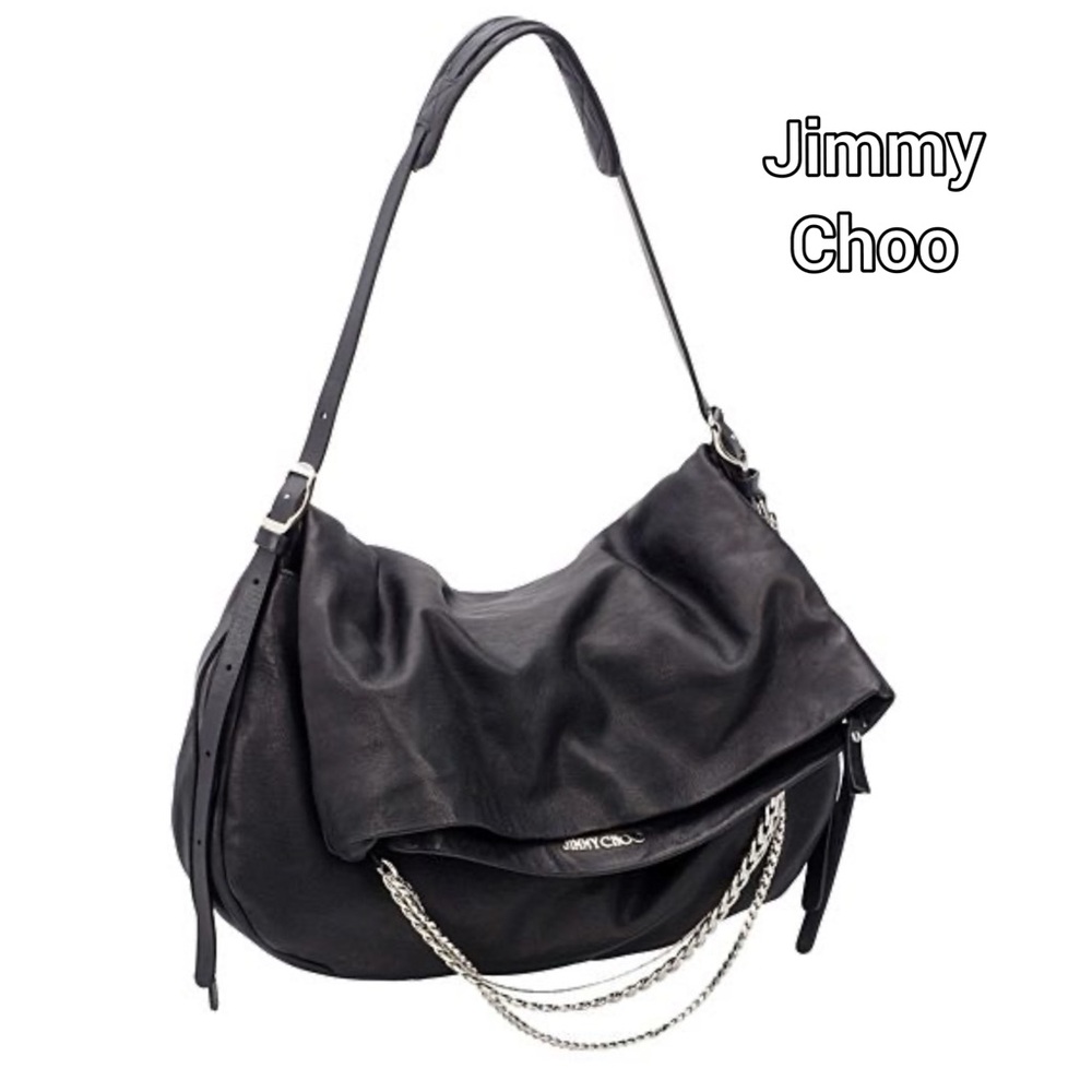 Jimmy Choo Large Biker Chain Hobo Bag